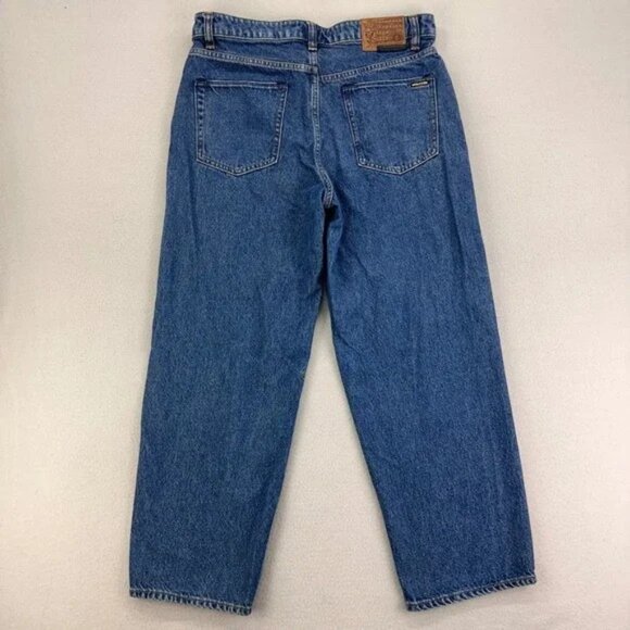 Volcom Jeans Womens 30 Blue High Rise Billowed Loose Tapered Leg Rigid Skater - Picture 2 of 2